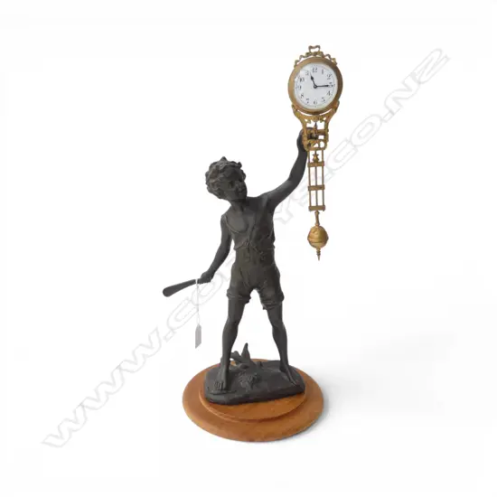'BAT BOY' MYSTERY CLOCK H.450mm bat repaired