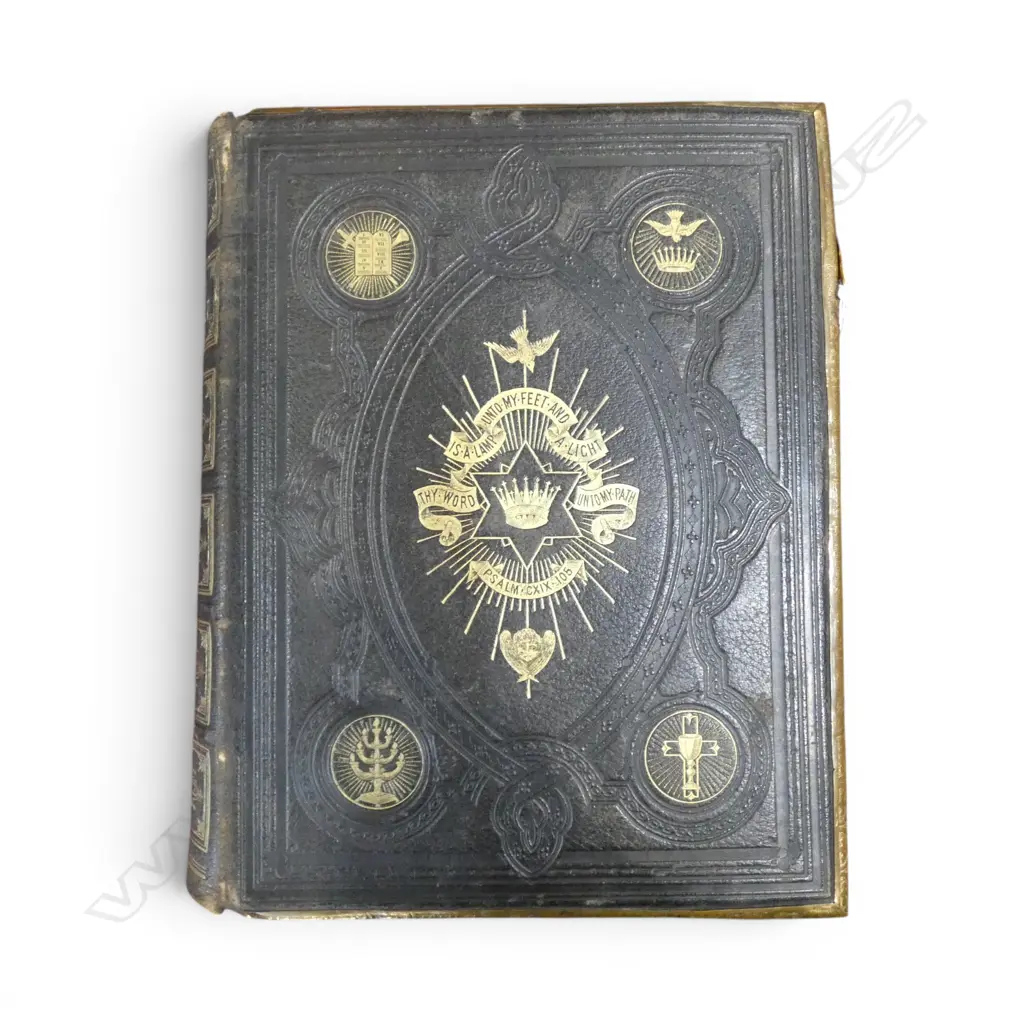 19thC HOLY BIBLE H.340mm Image 1++