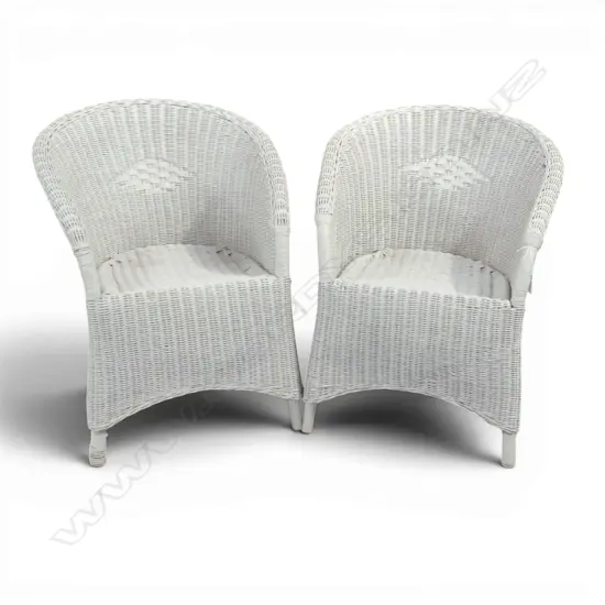 PR PAINTED CANE OUTDOOR / PATIO CHAIRS