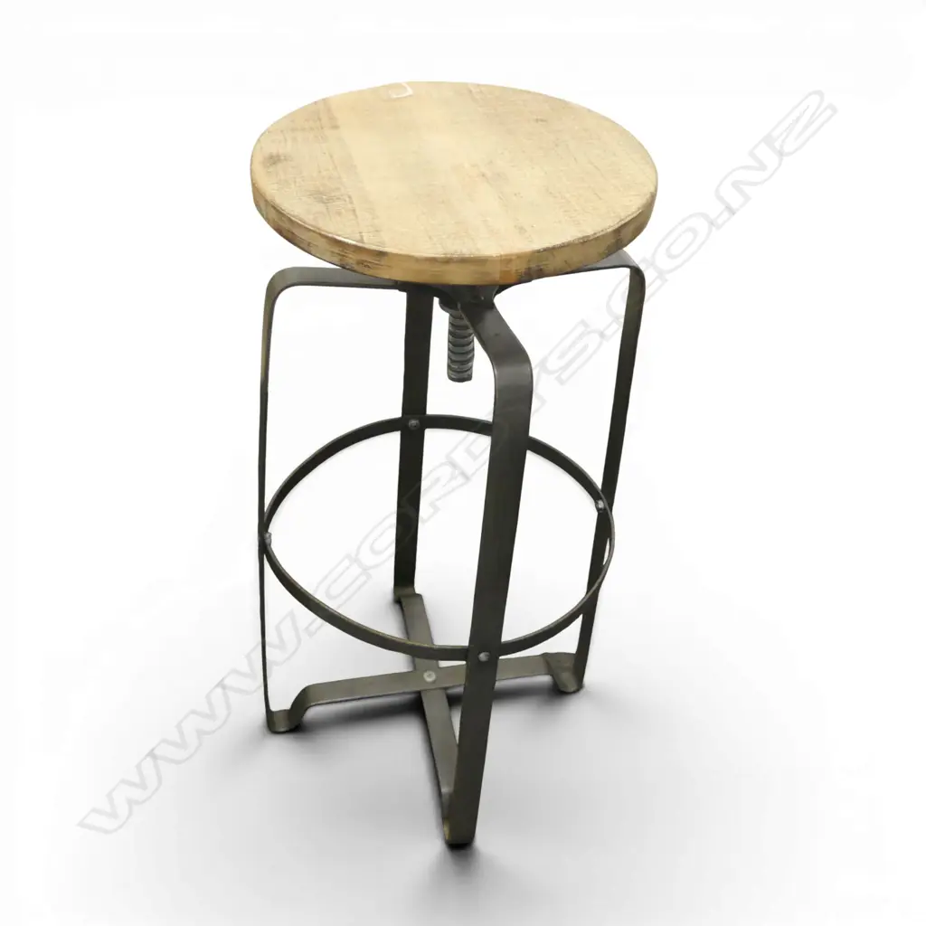 INDUSTRIAL STYLE ROTATING STOOL H.720mm Image 1++