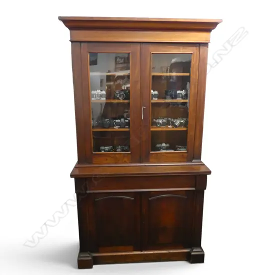 ANTIQUE MAHOGANY BOOKCASE CABINET 1365x550x2300mm