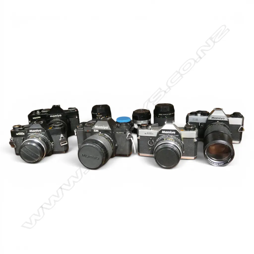 5 VINTAGE 35MM CAMERAS & LENSES  MOSTLY MAMIYA  ETC Image 1++