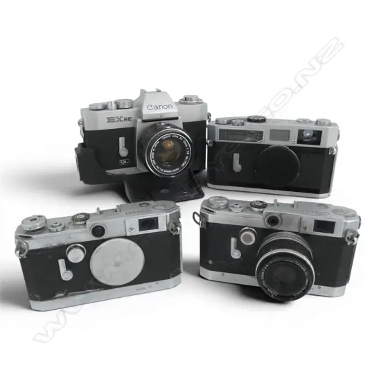 4 VINTAGE CANON CAMERAS