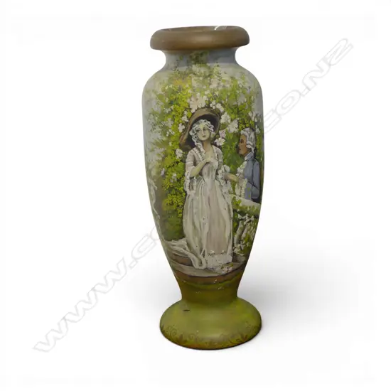 HAND PAINTED TURNED KAURI VASE H390MM