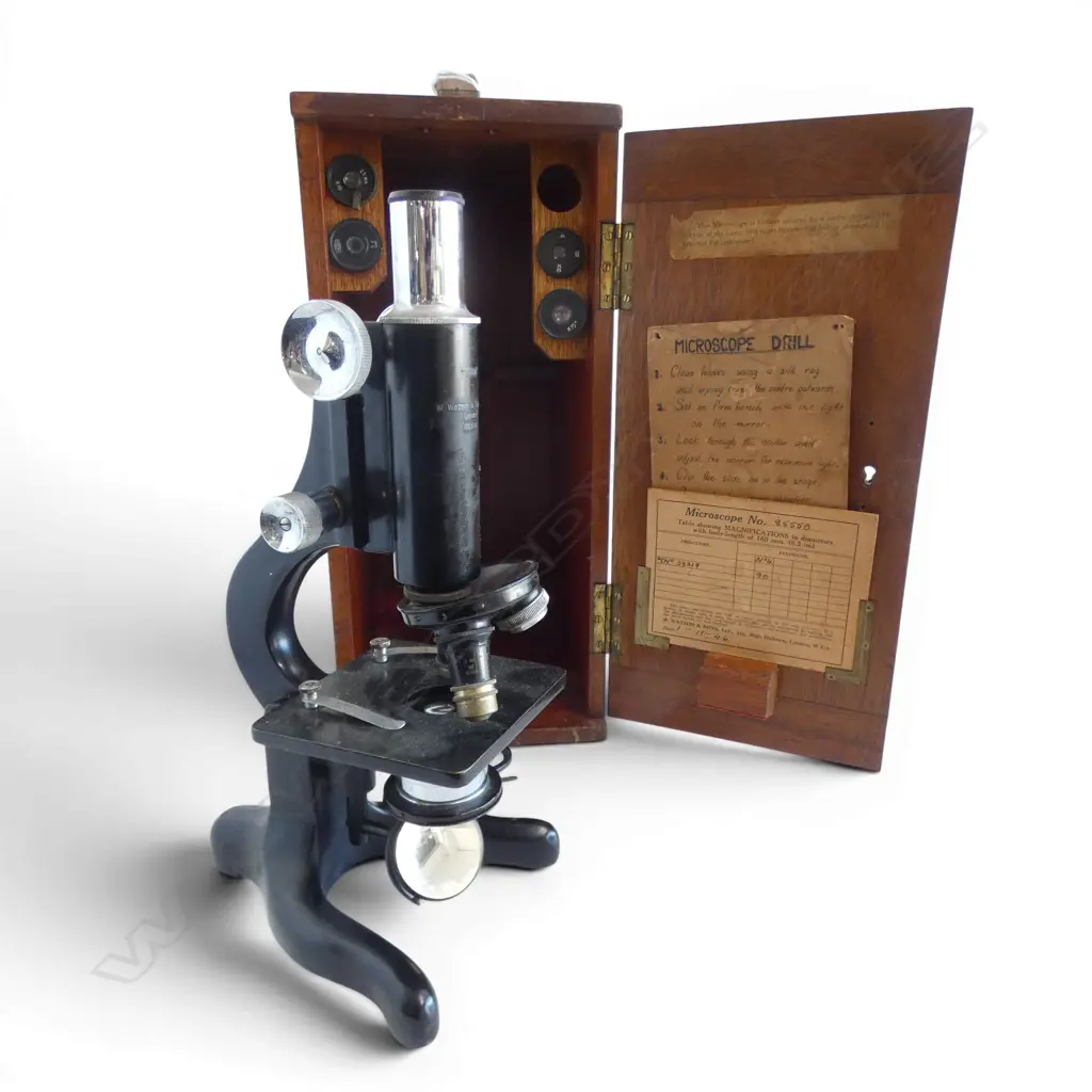 CASED MICROSCOPE; WATSON 'KIMA' H.365mm Image 1++