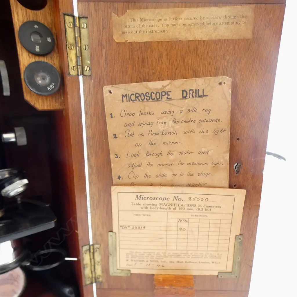 CASED MICROSCOPE; WATSON 'KIMA' H.365mm Image 1++