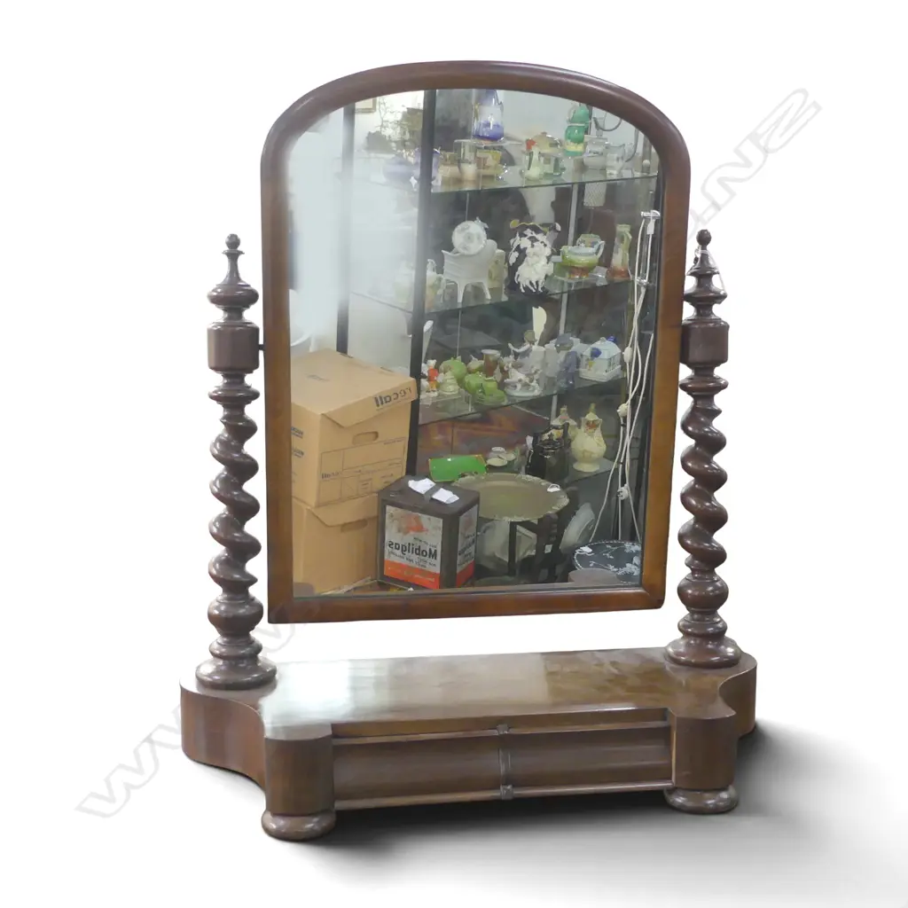 VICTORIAN TABLE TOP MIRROR H.790mm W.675mm Image 1++