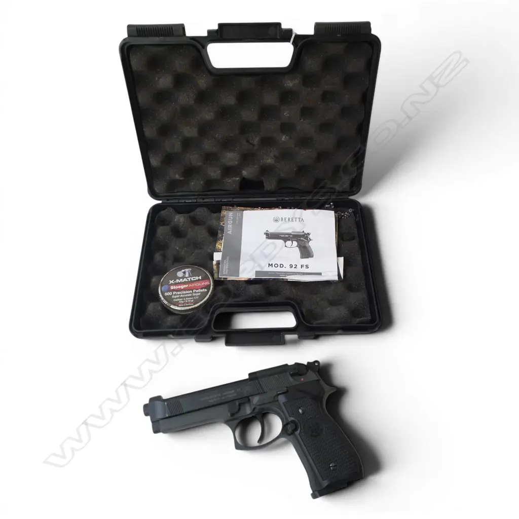 BERETTA MODEL 92 FS PISTOL, CASED Image 1++