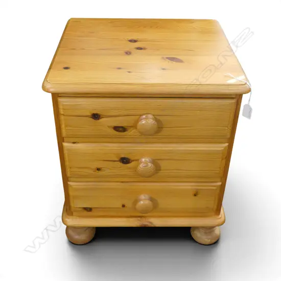 PINE BEDSIDE DRAWERS W.475mm BELLAMY ENGLAND