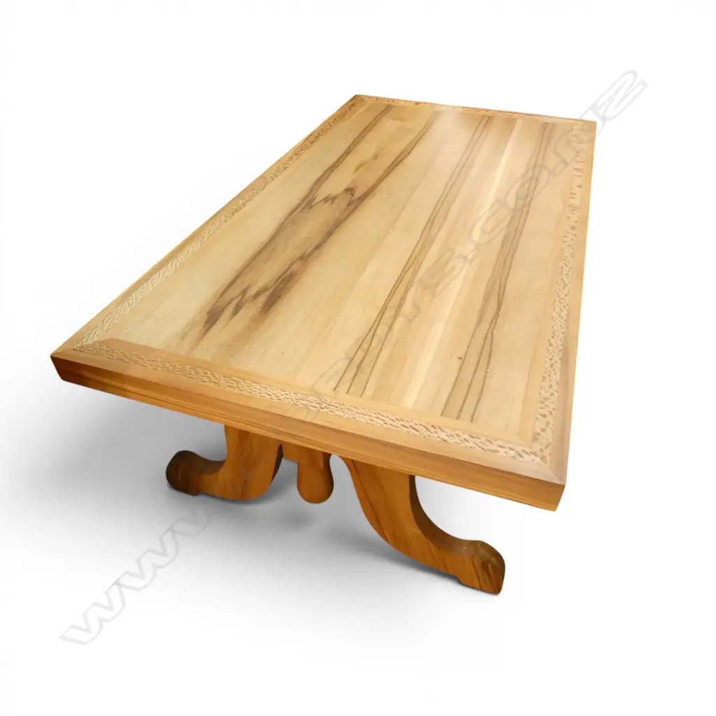 MIXED NZ NATIVE TIMBERS COFFEE TABLE BY NOLAN PAKER EX ESTATE 1200x655x400mm - LEGS NEED REGLUEING Image 1++