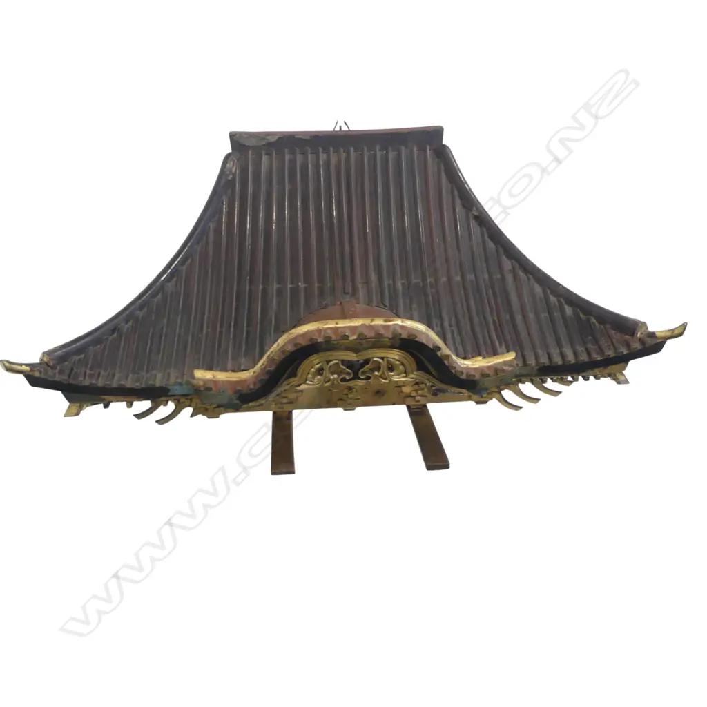TEMPLE ROOF 19TH C SABAE CITY FUKUI PREFECTURE PURCHASED ONSITE DURING TEMPLE RENEWAL H.663mm W.1275mm D.556mm Image 1++