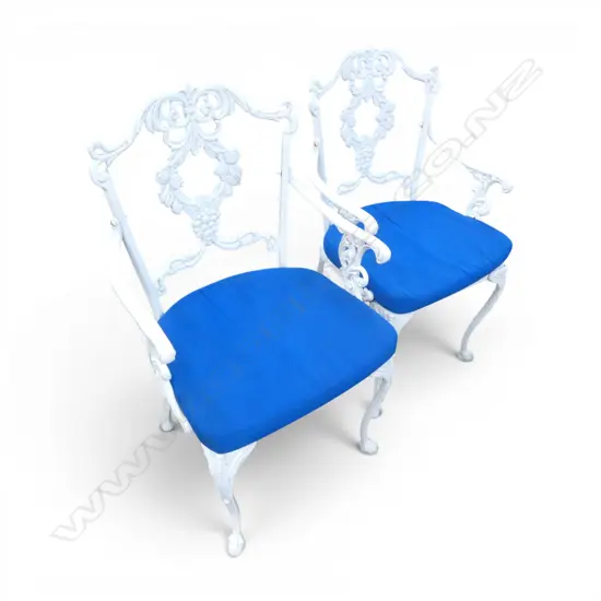 PR WHITE METAL PATIO CHAIRS