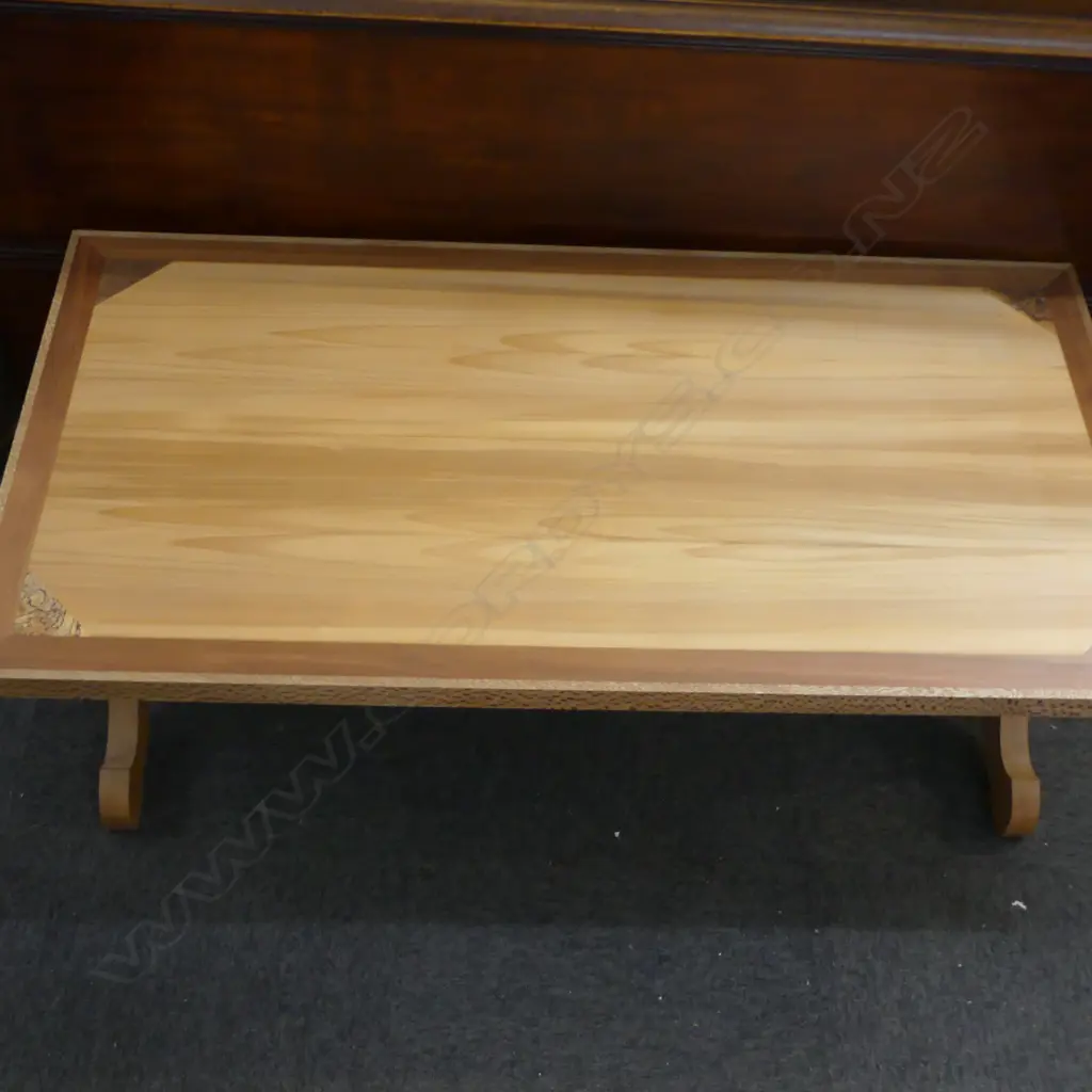 MIXED NZ NATIVE TIMBERS COFFEE TABLE BY NOLAN PAKER EX ESTATE 1320x675x405mm Image 1++