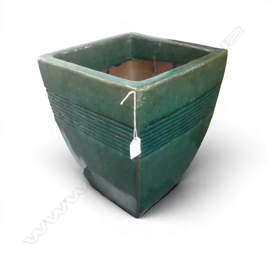 GREEN GLAZED PLANT POT H.380mm FAULTS