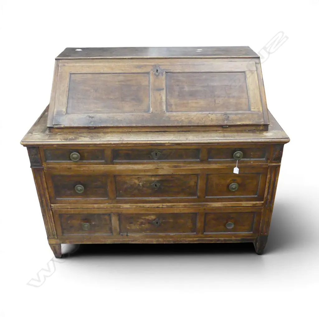 ANTIQUE CONTINENTAL PINE BUREAU old borer 1290x670x1030mm Image 1++