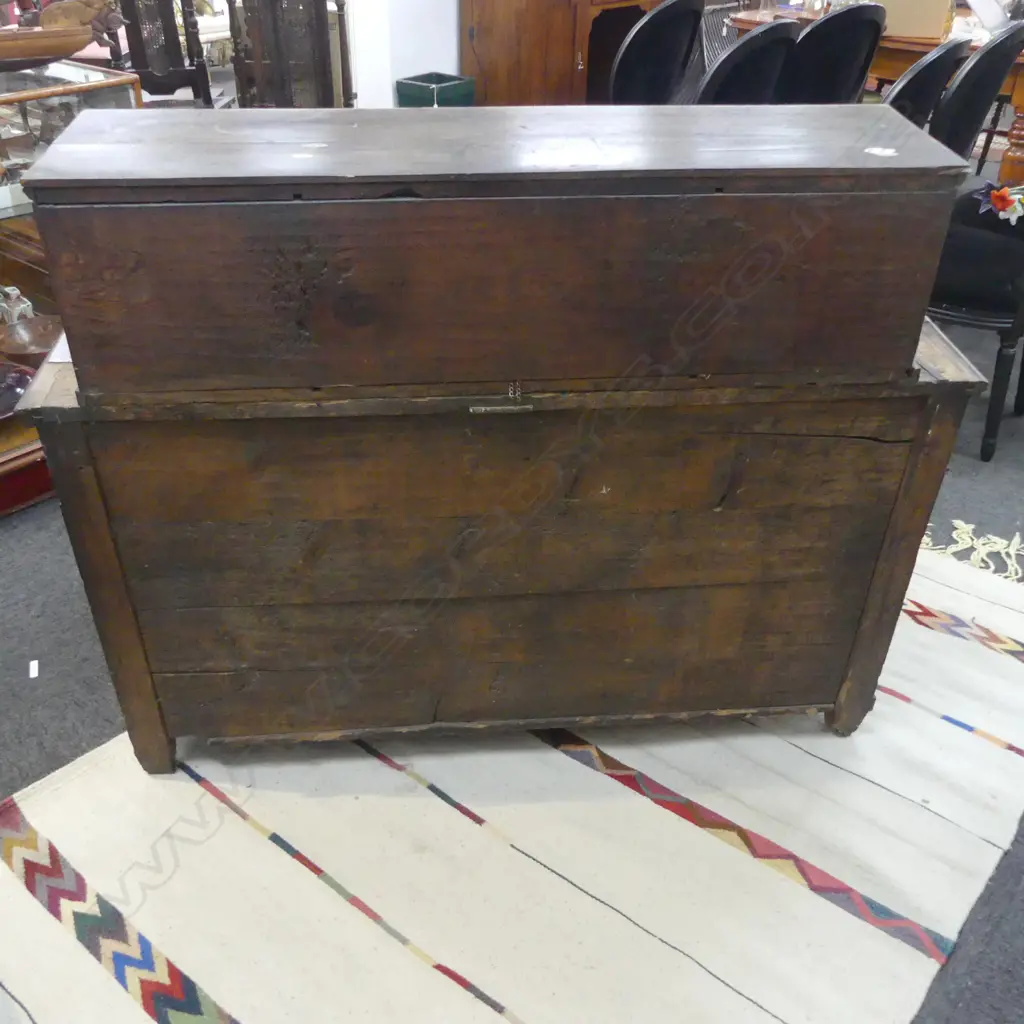 ANTIQUE CONTINENTAL PINE BUREAU old borer 1290x670x1030mm Image 1++