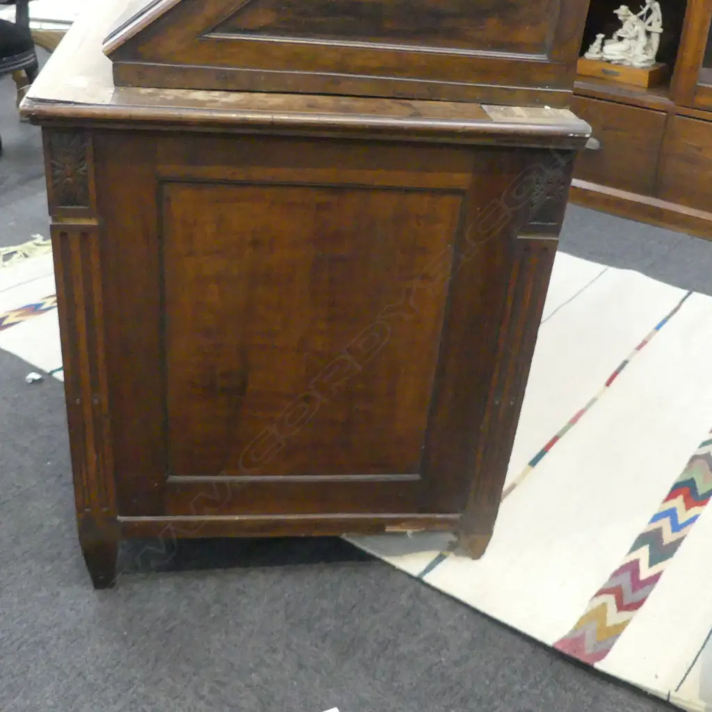 ANTIQUE CONTINENTAL PINE BUREAU old borer 1290x670x1030mm Image 1++