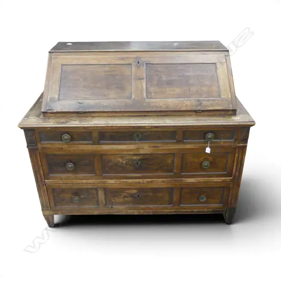 ANTIQUE CONTINENTAL PINE BUREAU old borer 1290x670x1030mm