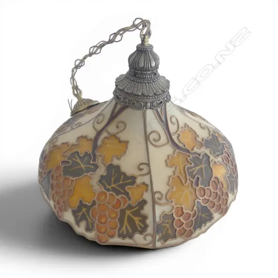 RESIN LEAD-LIGHT STYLE PENDANT SHADE 475mm dia