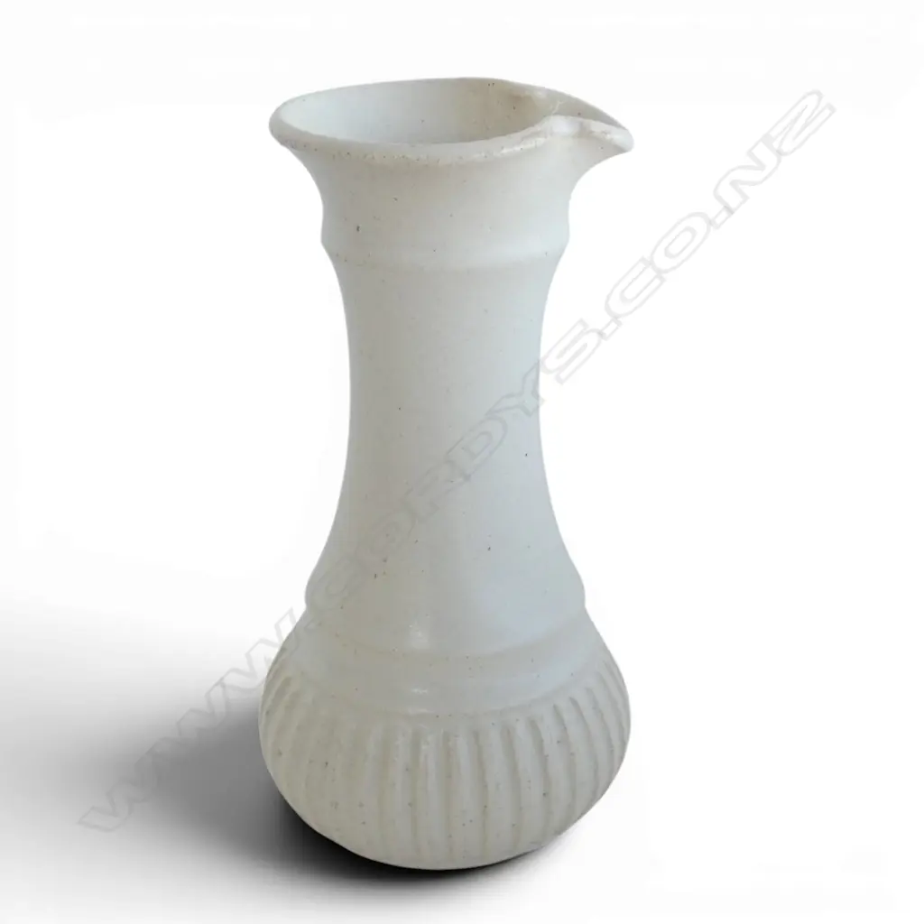 WHITE HANDLELESS STUDIO POTTERY JUG BY ANNEKE BORREN H 190MM Image 1++