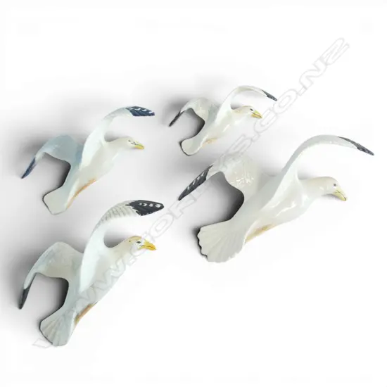 IMPRESSIVE LARGE 4 BESWICK SEAGULL SET. Numbered 658 1 to 4. Longest.364mm.