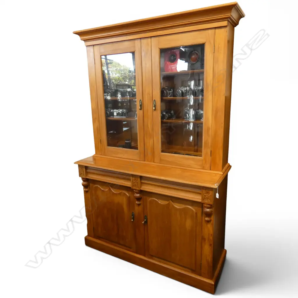 ANTIQUE KAURI BOOKCASE CABINET 1440x540x2025mm Image 1++