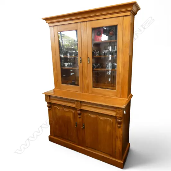 ANTIQUE KAURI BOOKCASE CABINET 1440x540x2025mm