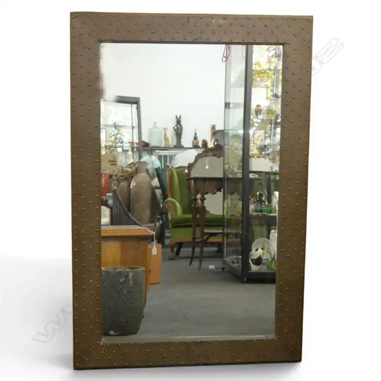 MIRROR w. STUDDED COPPER FRAME 1200x800mm