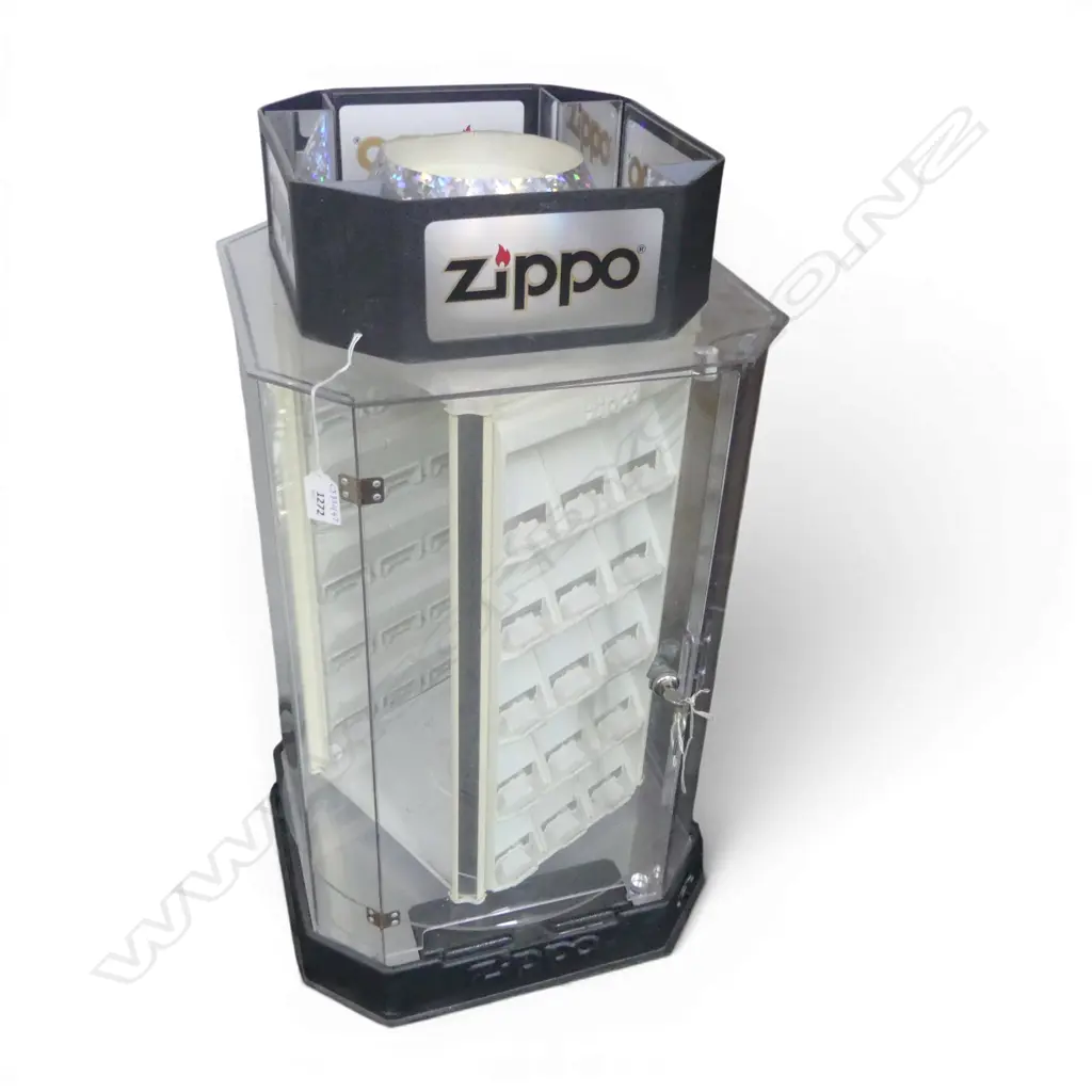 ZIPPO LIGHTER REVOLVING SHOP DISPLAY CABINET H710 W360MM Image 1++