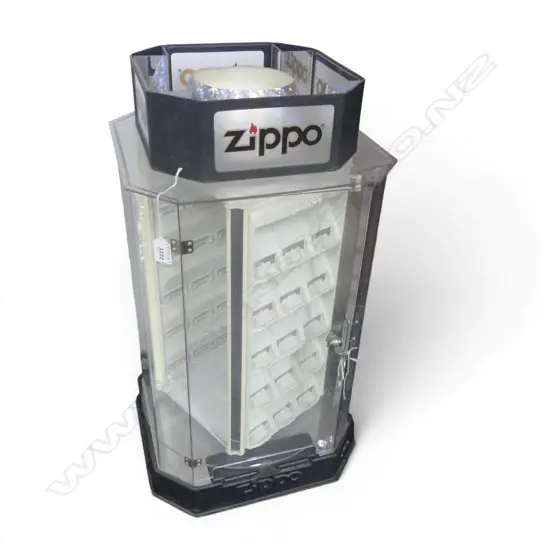 ZIPPO LIGHTER REVOLVING SHOP DISPLAY CABINET H710 W360MM