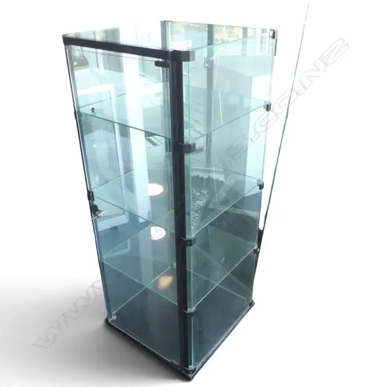 SMALL BLACK FRAMED TOWER CABINET H1300 MM W500MM