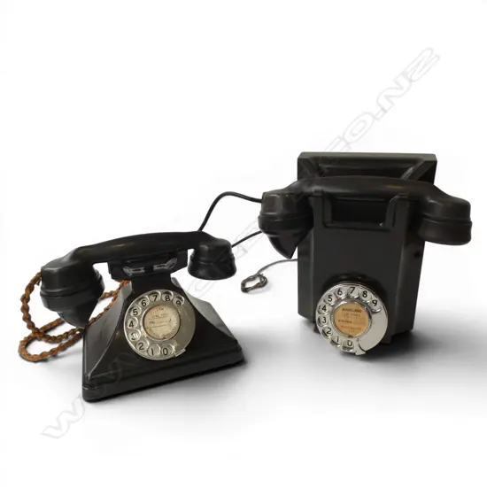 2 VINTAGE DIAL PHONES