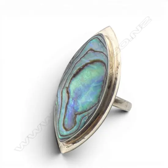 S/SILVER & PAUA DRESS RING