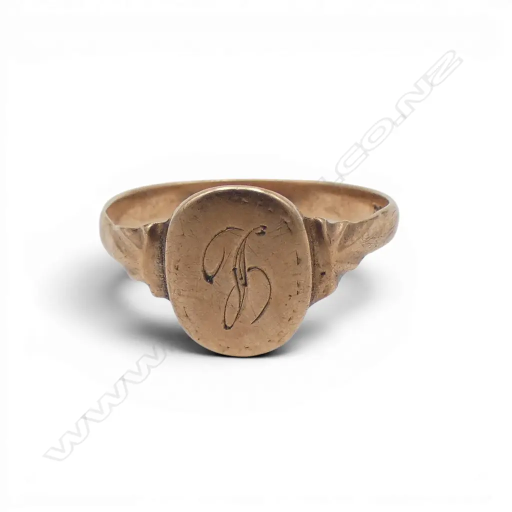 9ct GOLD SIGNET RING 1.61gms Image 1++