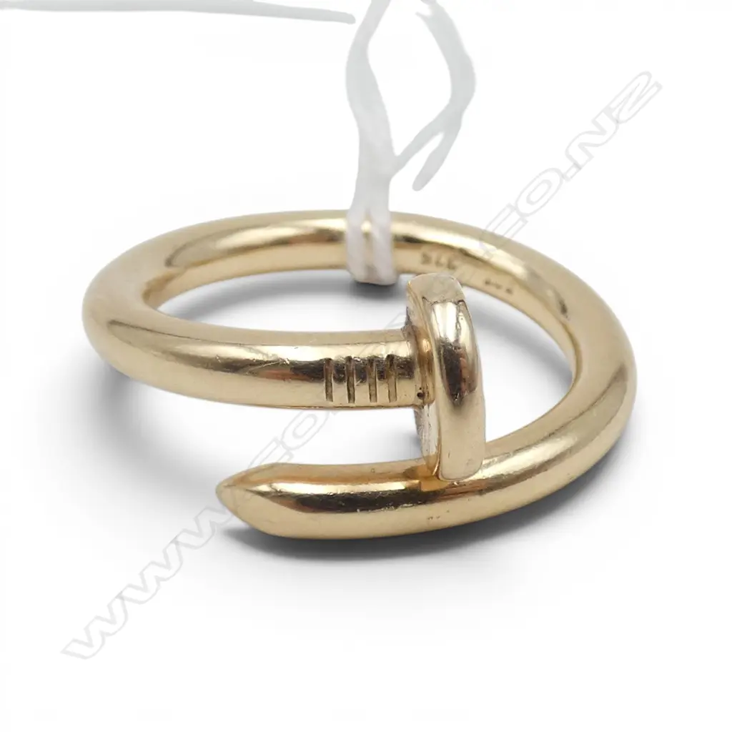 9CT NAIL RING, 7.3gms Image 1++