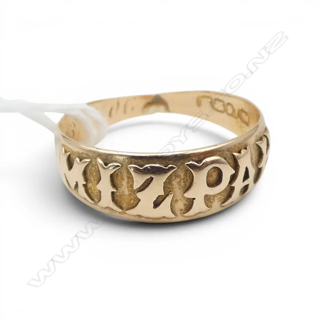 14ct GOLD MIZPAH RING, 2.7gm, SIZE N Image 1++