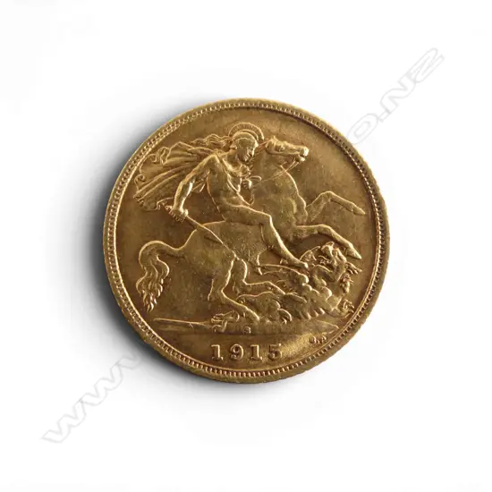 1915 GOLD HALF SOVEREIGN SYDNEY MINT
