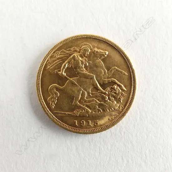 1915 GOLD HALF SOVEREIGN SYDNEY MINT