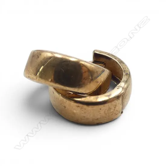 PR 9ct GOLD HINGED HUGGIE EARRINGS 1gm