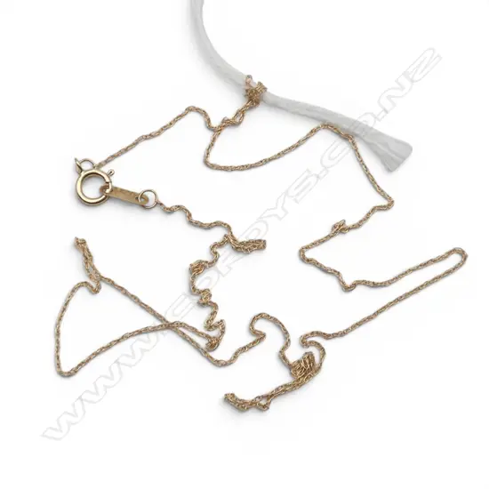 10ct FINE GOLD CHAIN. L.440mm. 0.57gms
