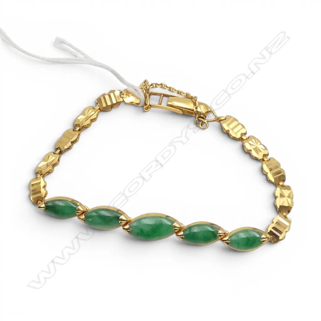 16ct JADE BRACELET, 5.13gm, L.155mm Image 1++