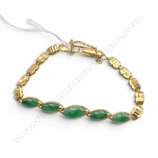 16ct JADE BRACELET, 5.13gm, L.155mm