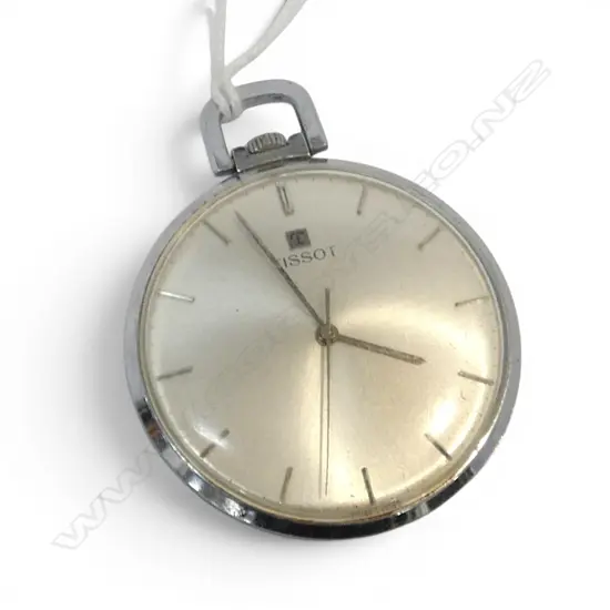 VINTAGE TISSOT POCKET WATCH, manual winding, running when consigned