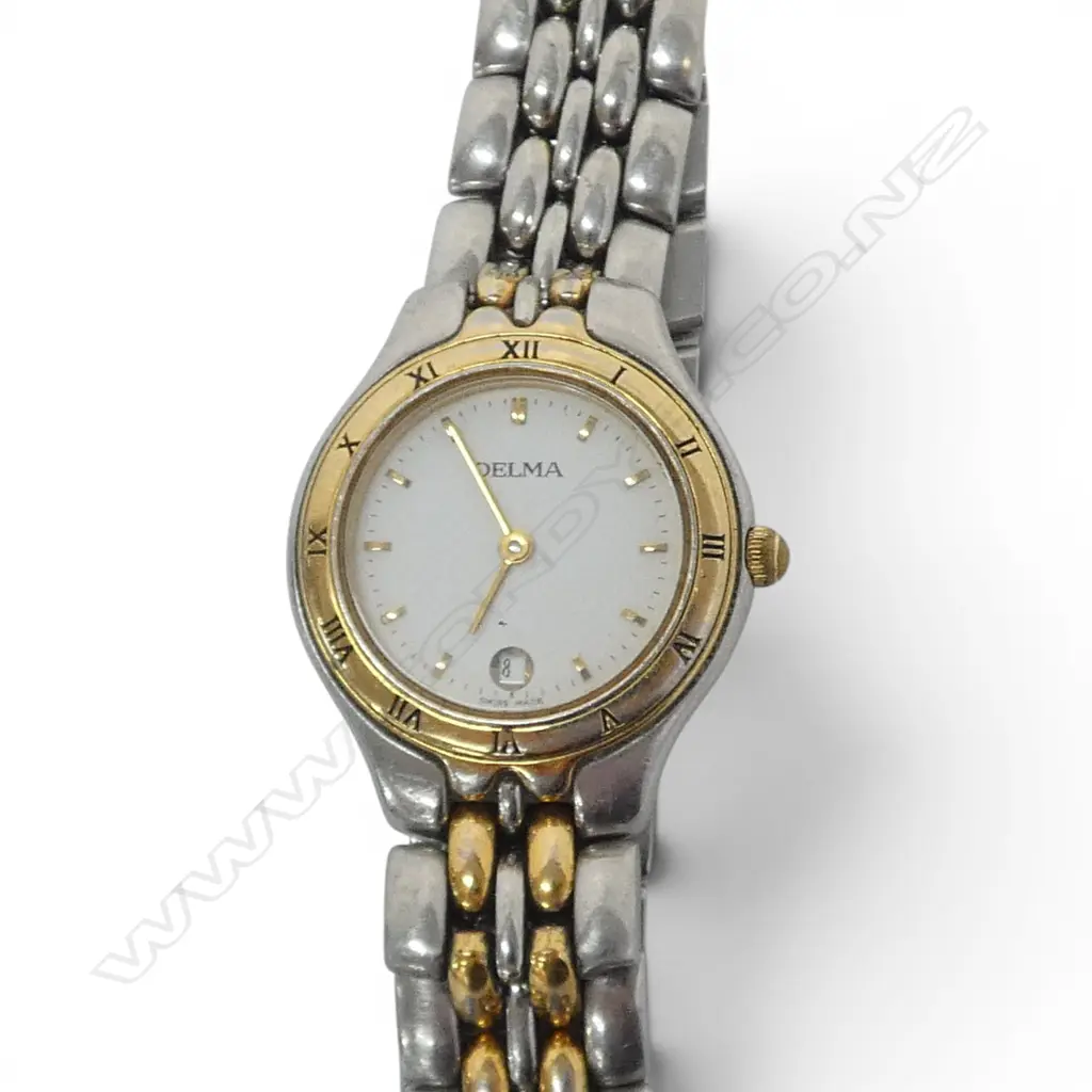 LADIES DELMA WRISTWATCH with links & new battery Image 1++