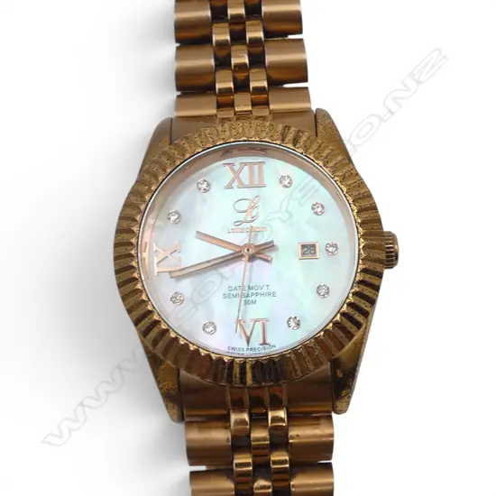 LOUIS CARDIN GP LADIES WRIST WATCH, MoP FACE + EXTRA LINKS & CERTIFICATE
