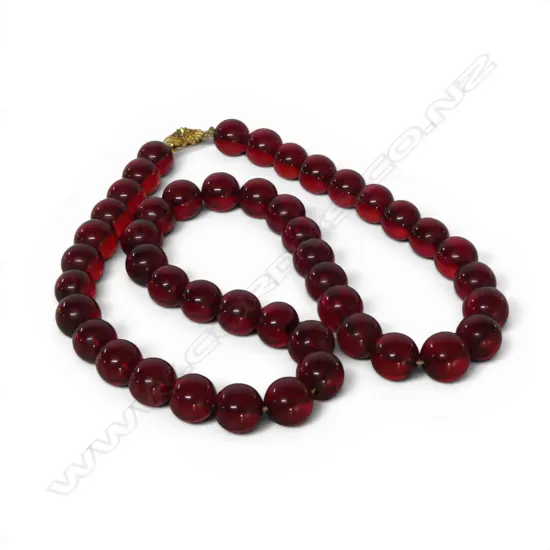 FAUX AMBER BEADS L.600mm