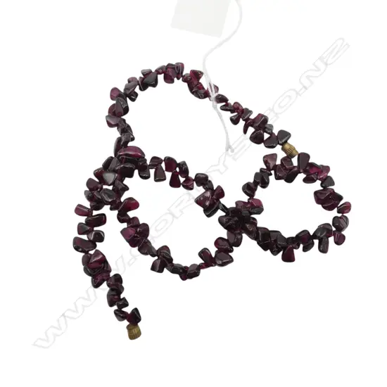 GARNET NECKLACE L.440mm