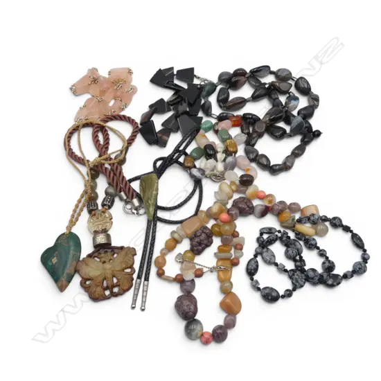 COLLECTION OF STONE & CRYSTAL JEWELLERY