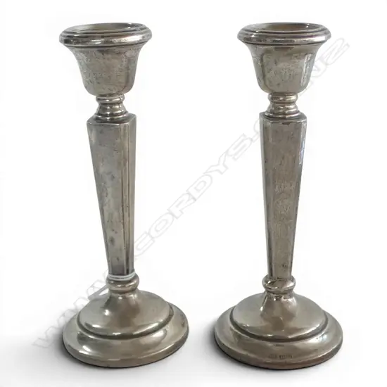 PR S/SILVER CANDLESTICKS WEIGHTED 277GMS TOTAL WEIGHT