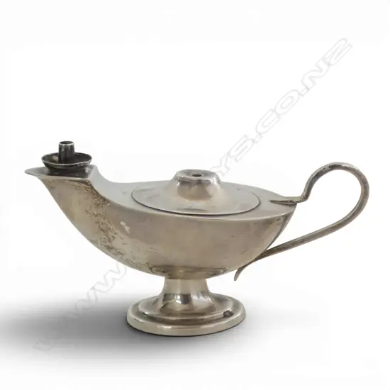 silver Aladdin's oil lamp Birmingham 1911 64gms plaster filled base
